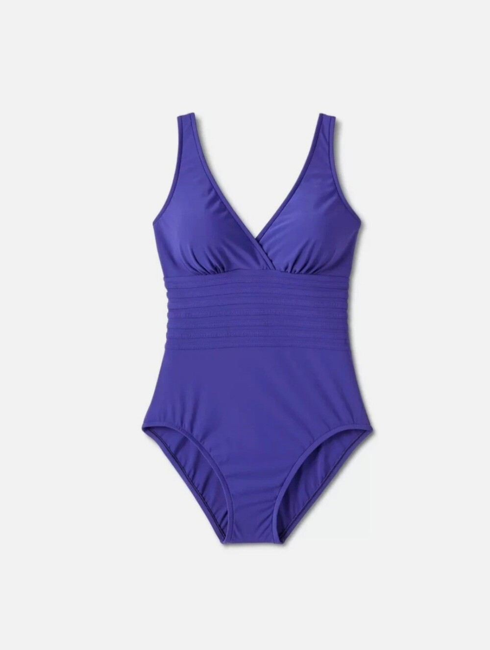 Aqua Green Vibrant Purple One-Piece Swimsuit-Size XL